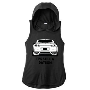 Still A Datsun Ladies PosiCharge Tri-Blend Wicking Draft Hoodie Tank