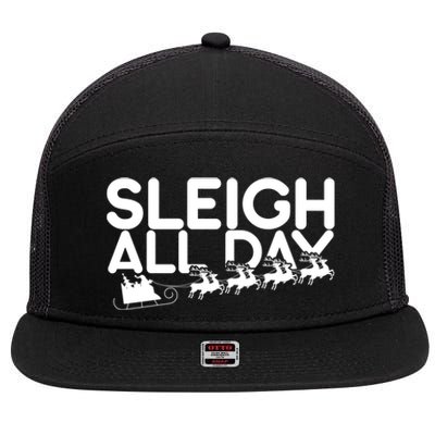 Sleigh All Day 7 Panel Mesh Trucker Snapback Hat