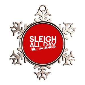 Sleigh All Day Metallic Star Ornament