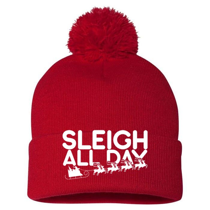 Sleigh All Day Pom Pom 12in Knit Beanie