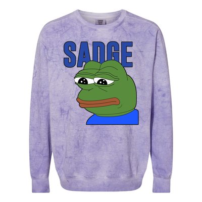 SADGE Meme Colorblast Crewneck Sweatshirt