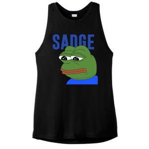 SADGE Meme Ladies PosiCharge Tri-Blend Wicking Tank