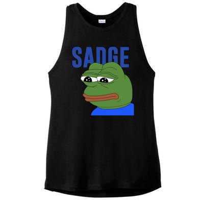 SADGE Meme Ladies PosiCharge Tri-Blend Wicking Tank