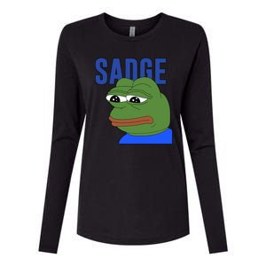 SADGE Meme Womens Cotton Relaxed Long Sleeve T-Shirt