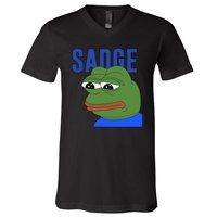 SADGE Meme V-Neck T-Shirt