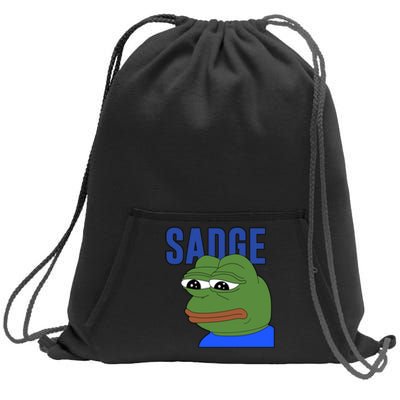 SADGE Meme Sweatshirt Cinch Pack Bag