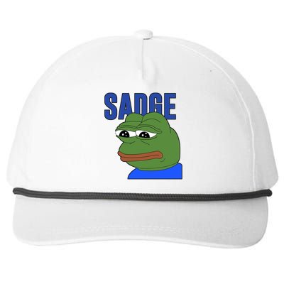 SADGE Meme Snapback Five-Panel Rope Hat