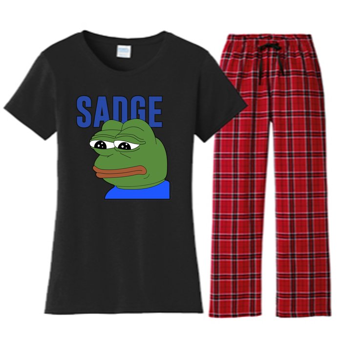 SADGE Meme Women's Flannel Pajama Set