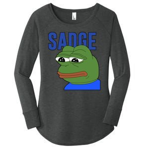 SADGE Meme Women's Perfect Tri Tunic Long Sleeve Shirt