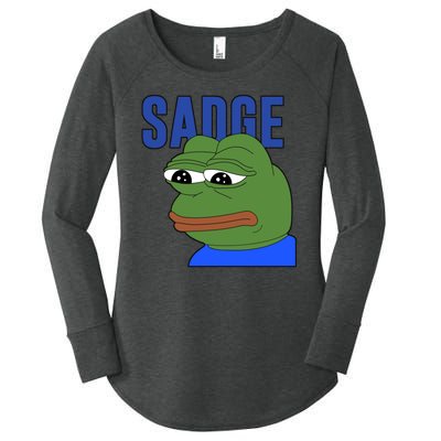 SADGE Meme Women's Perfect Tri Tunic Long Sleeve Shirt