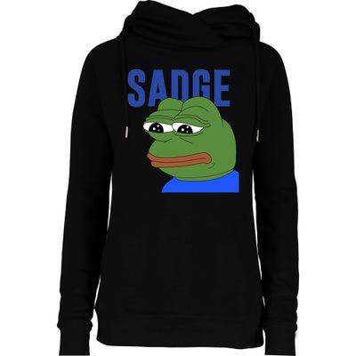 SADGE Meme Womens Funnel Neck Pullover Hood