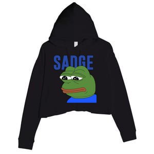 SADGE Meme Crop Fleece Hoodie