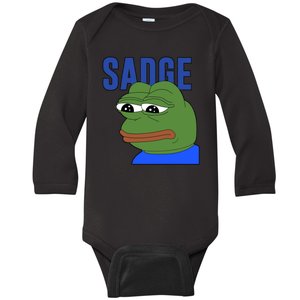 SADGE Meme Baby Long Sleeve Bodysuit