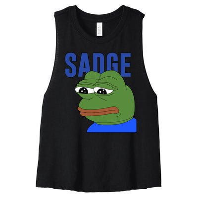 SADGE Meme Women's Racerback Cropped Tank