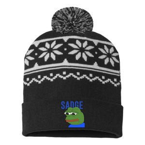 SADGE Meme USA-Made Snowflake Beanie