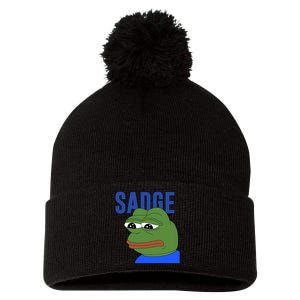 SADGE Meme Pom Pom 12in Knit Beanie