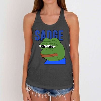 SADGE Meme Women's Knotted Racerback Tank