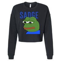 SADGE Meme Cropped Pullover Crew