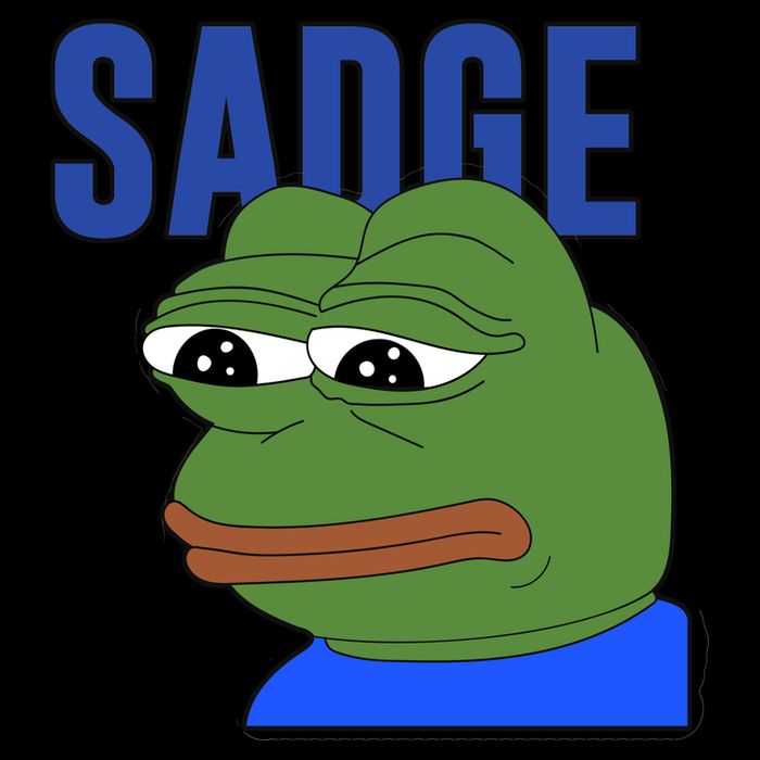 SADGE Meme Cropped Pullover Crew