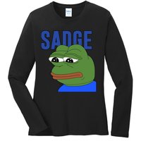 SADGE Meme Ladies Long Sleeve Shirt