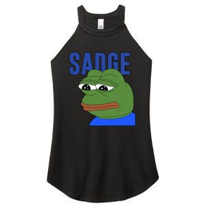 SADGE Meme Women's Perfect Tri Rocker Tank