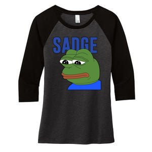 SADGE Meme Women's Tri-Blend 3/4-Sleeve Raglan Shirt