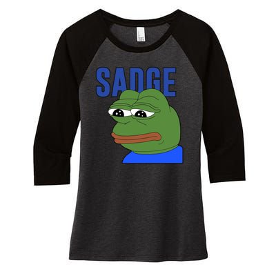 SADGE Meme Women's Tri-Blend 3/4-Sleeve Raglan Shirt