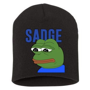 SADGE Meme Short Acrylic Beanie