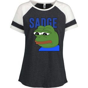 SADGE Meme Enza Ladies Jersey Colorblock Tee