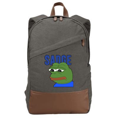 SADGE Meme Cotton Canvas Backpack