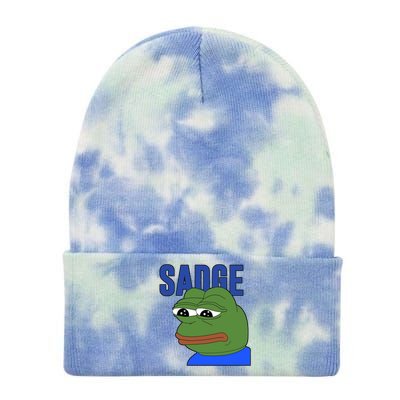 SADGE Meme Tie Dye 12in Knit Beanie