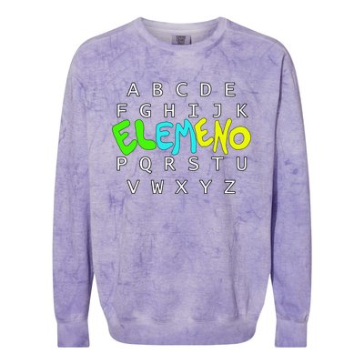 School Alphabet Eleo Preschool Kindergarten Teachers Gift Colorblast Crewneck Sweatshirt