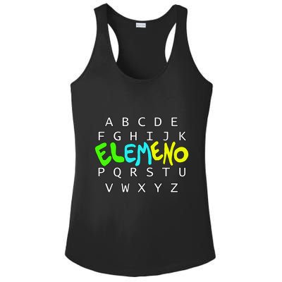 School Alphabet Eleo Preschool Kindergarten Teachers Gift Ladies PosiCharge Competitor Racerback Tank