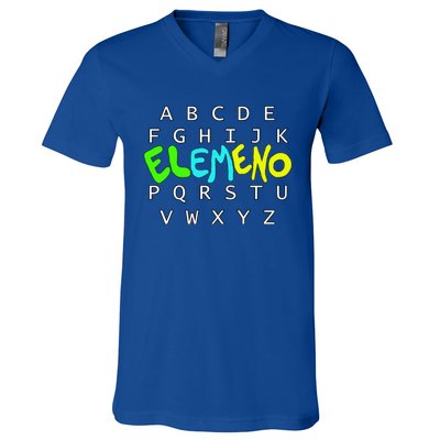 School Alphabet Eleo Preschool Kindergarten Teachers Gift V-Neck T-Shirt