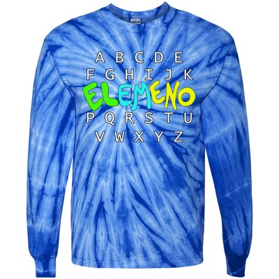 School Alphabet Eleo Preschool Kindergarten Teachers Gift Tie-Dye Long Sleeve Shirt