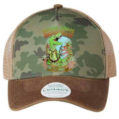 Small Arms Enthusiast Funny Trex Dinosaur Gun Legacy Tie Dye Trucker Hat