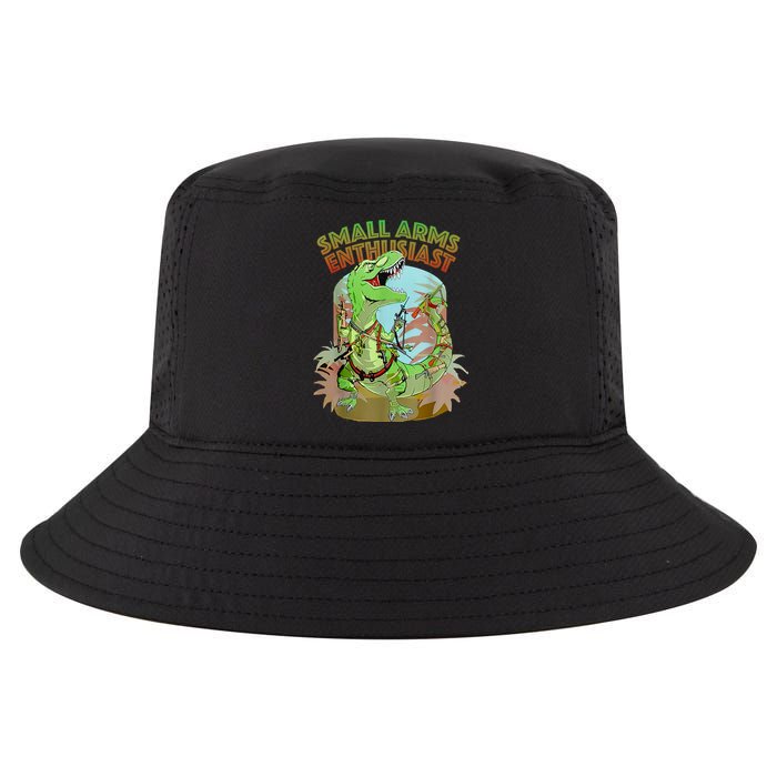 Small Arms Enthusiast Funny Trex Dinosaur Gun Cool Comfort Performance Bucket Hat