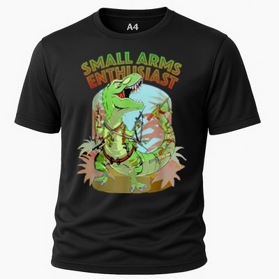 Small Arms Enthusiast Funny Trex Dinosaur Gun Performance Shirt