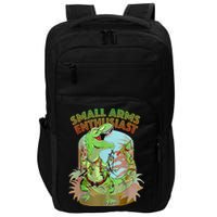 Small Arms Enthusiast Funny Trex Dinosaur Gun Impact Tech Backpack