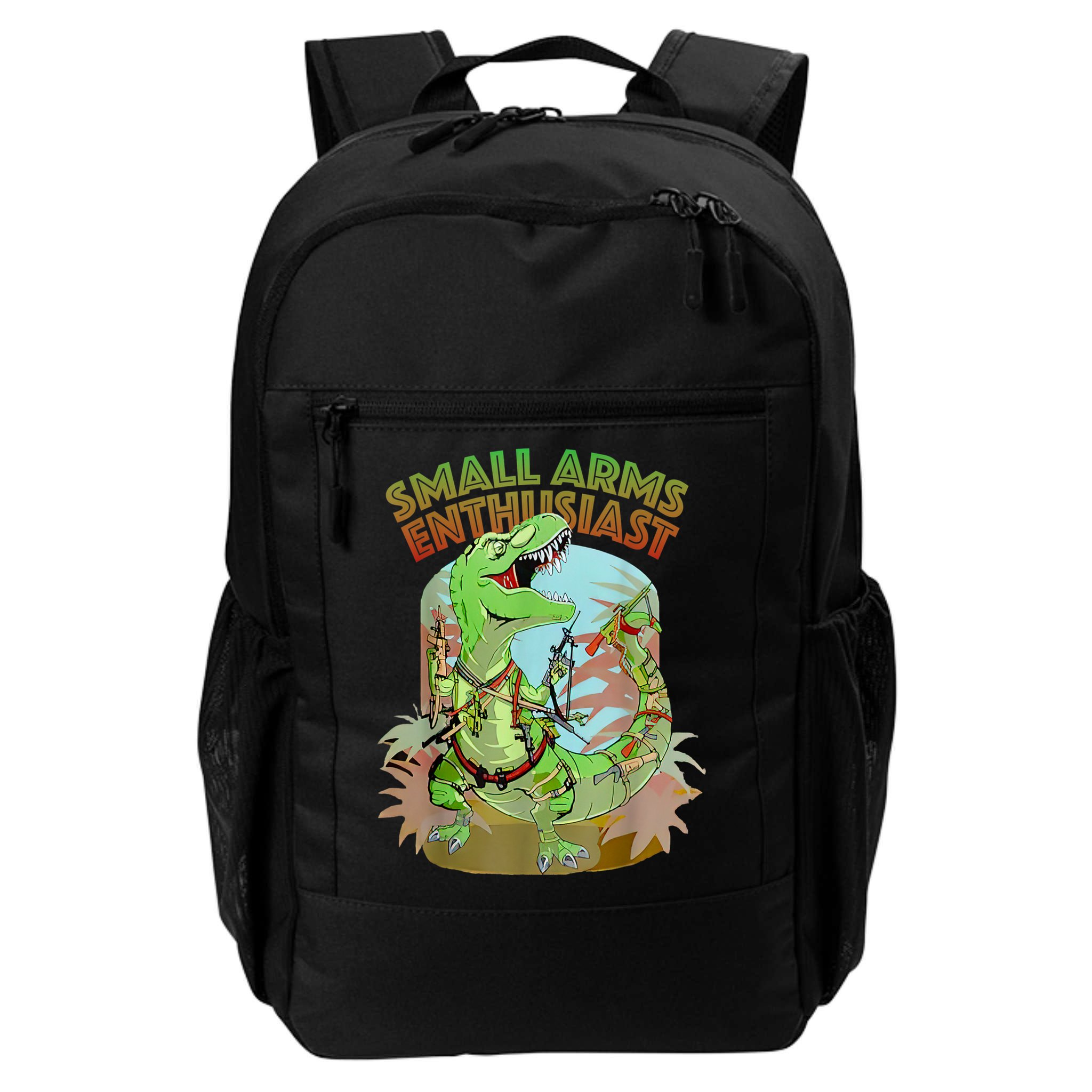 Small Arms Enthusiast Funny Trex Dinosaur Gun Backpack