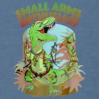Small Arms Enthusiast Funny Trex Dinosaur Gun Garment-Dyed Sweatshirt