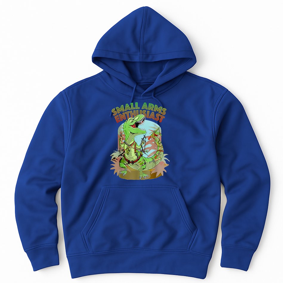 Small Arms Enthusiast Funny Trex Dinosaur Gun Hoodie