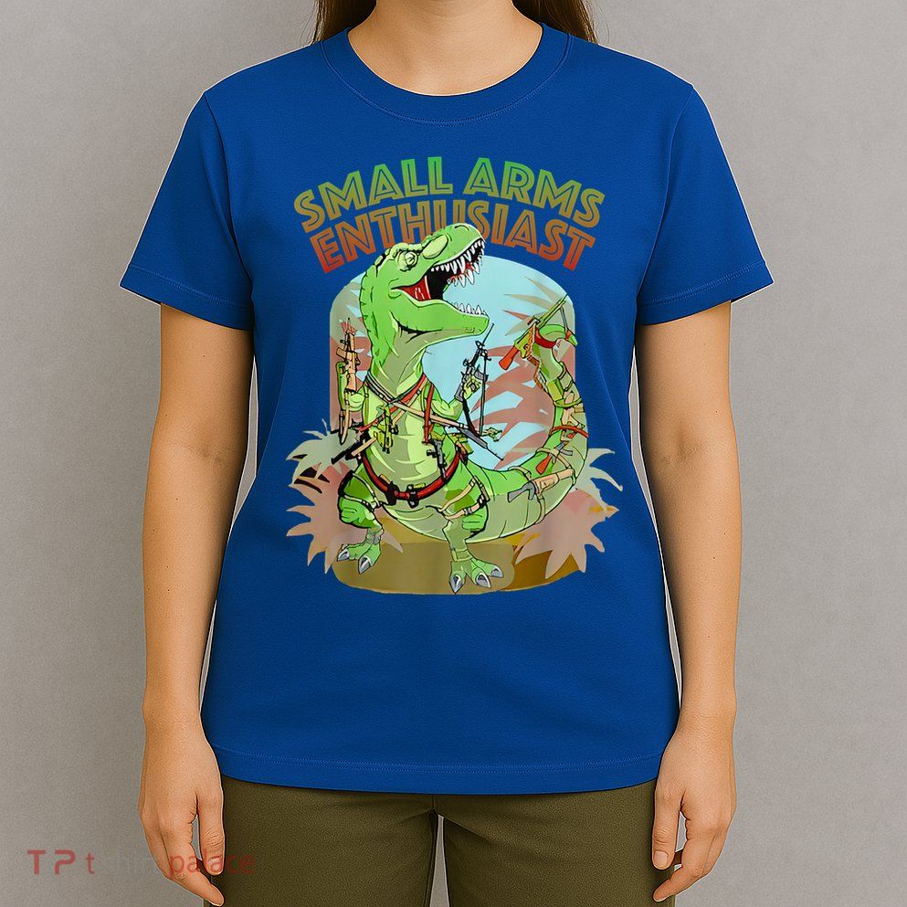Small Arms Enthusiast Funny Trex Dinosaur Gun T-Shirt