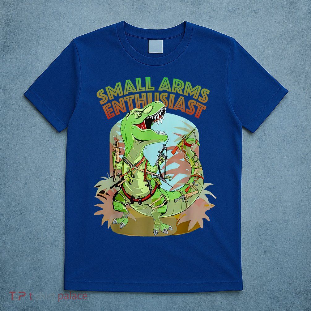 Small Arms Enthusiast Funny Trex Dinosaur Gun T-Shirt