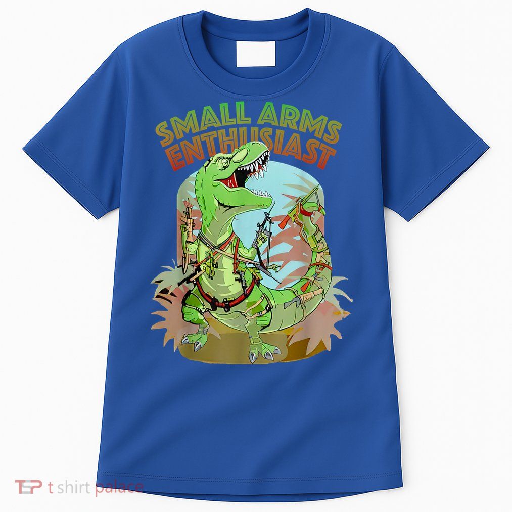Small Arms Enthusiast Funny Trex Dinosaur Gun Tall T-Shirt