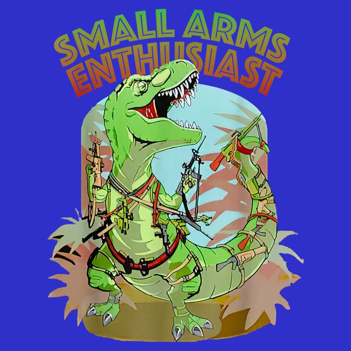 Small Arms Enthusiast Funny Trex Dinosaur Gun Tall T-Shirt