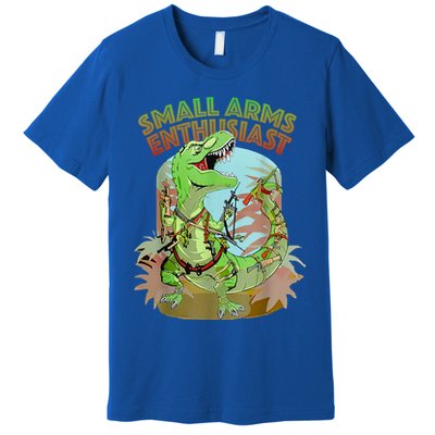 Small Arms Enthusiast Funny Trex Dinosaur Gun Premium T-Shirt