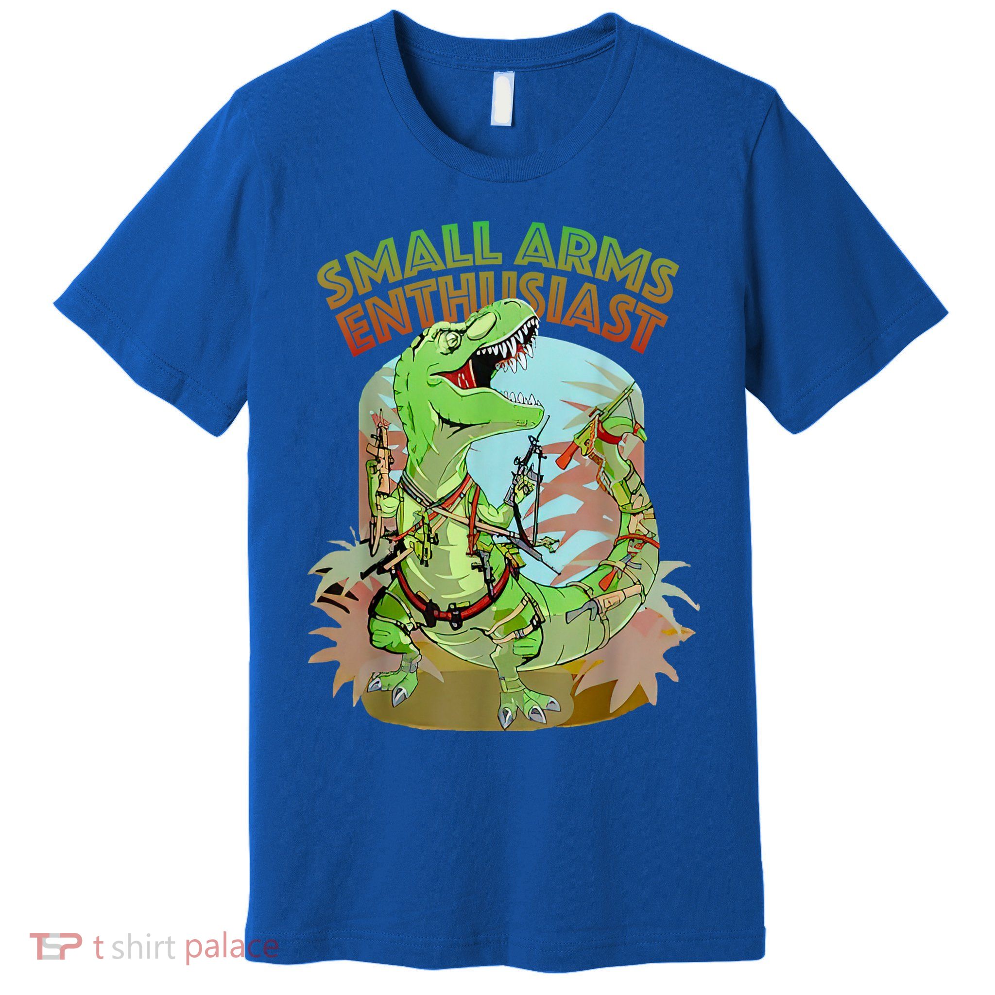 Small Arms Enthusiast Funny Trex Dinosaur Gun Premium T-Shirt