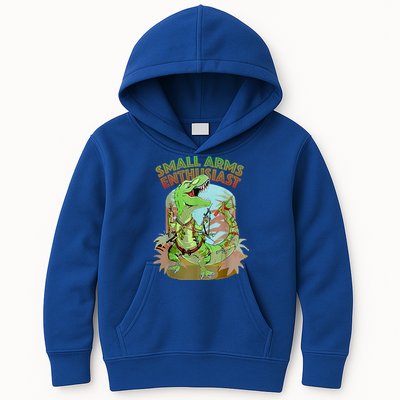 Small Arms Enthusiast Funny Trex Dinosaur Gun Kids Hoodie