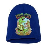 Small Arms Enthusiast Funny Trex Dinosaur Gun Short Acrylic Beanie